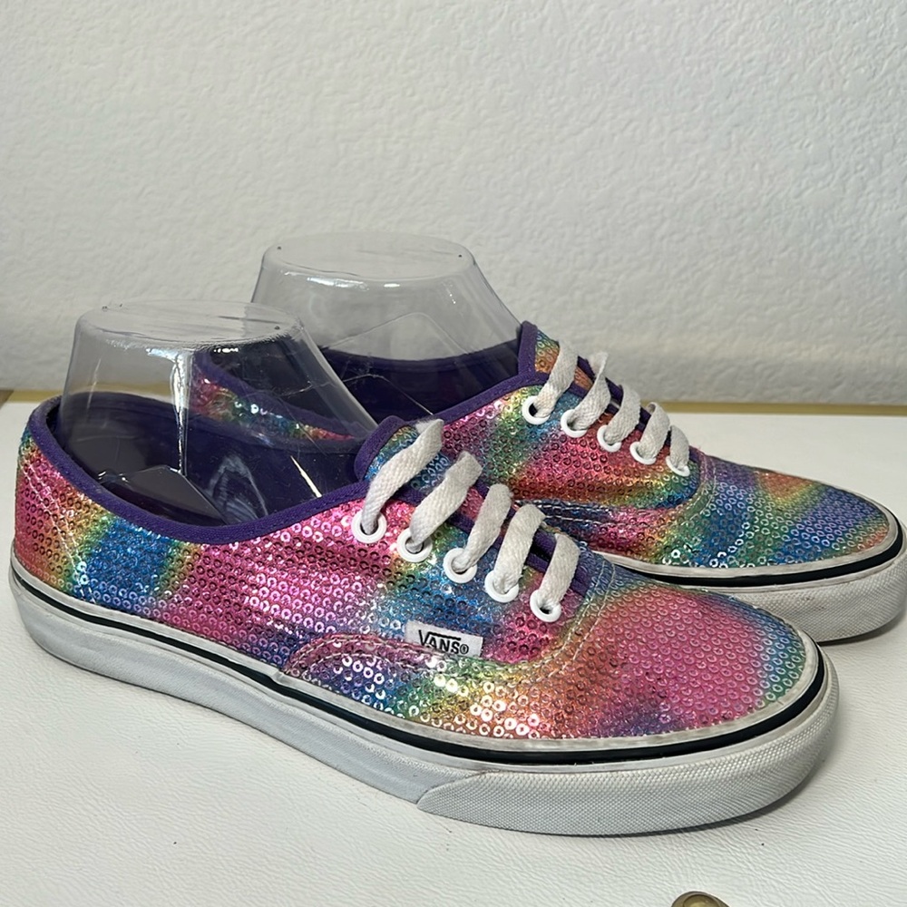 Vans sequin rainbow 8.5